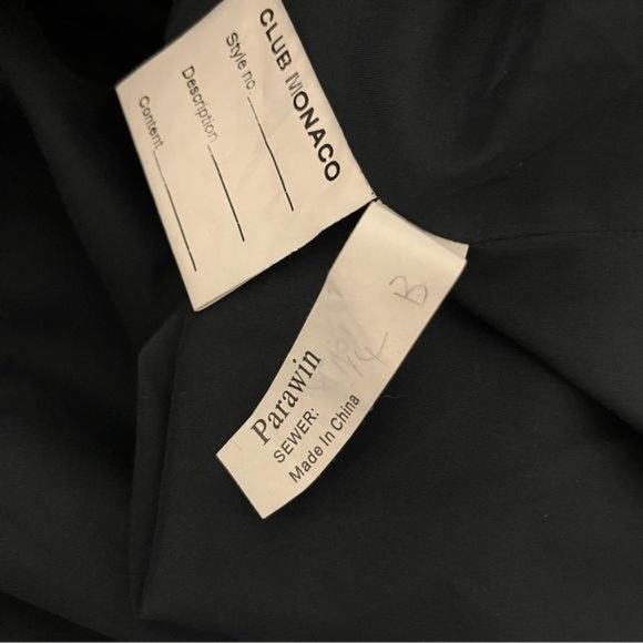 Club Monaco Textured diamond print blue yellow shift dress Short sleeves size 6 - Picture 12 of 12